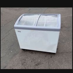 Commercial Glass Door Deep Chest Freezer Free Local Delivery It’s Plugged In And Cold