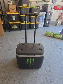 Monster Energy Rolling Cooler with Telescoping Handle