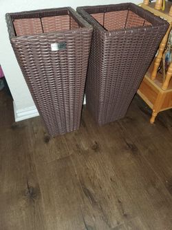 Wicker Planter Set