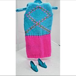 Vintage 1968 Mattel Barbie Doll Clothes #1804 "Knit Hit" Fashion Mod Outfit