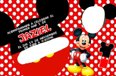 Mickey and curious George invitations