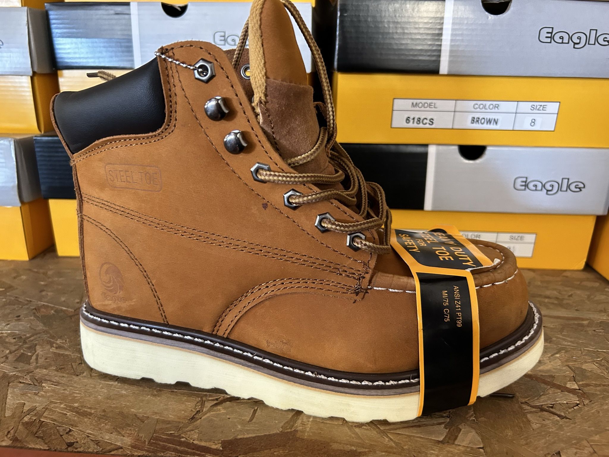 Real Leather Work Boots $48
