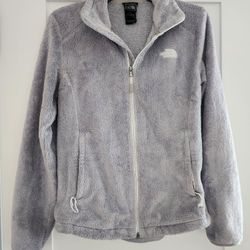 Northface Light Gray Zip Up Fleece Sz S