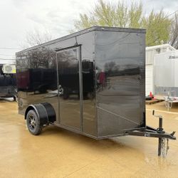 2026 New 6x12 SA Screwless Enclosed Trailer | Blackout | .08 Exterior | 1021 (Black)