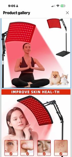 Viconor Red Light Therapy for Face and Body, Red Infrared Light Therapy Lamp with Stand Led 660nm & 850nm Infrared Light Device for Body