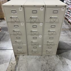 Four Drawer File Cabinets Set Of Three