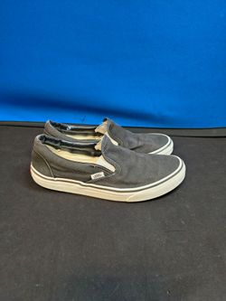 VANS Mens Black Old School Classic Slip On Vans (Size 9)
