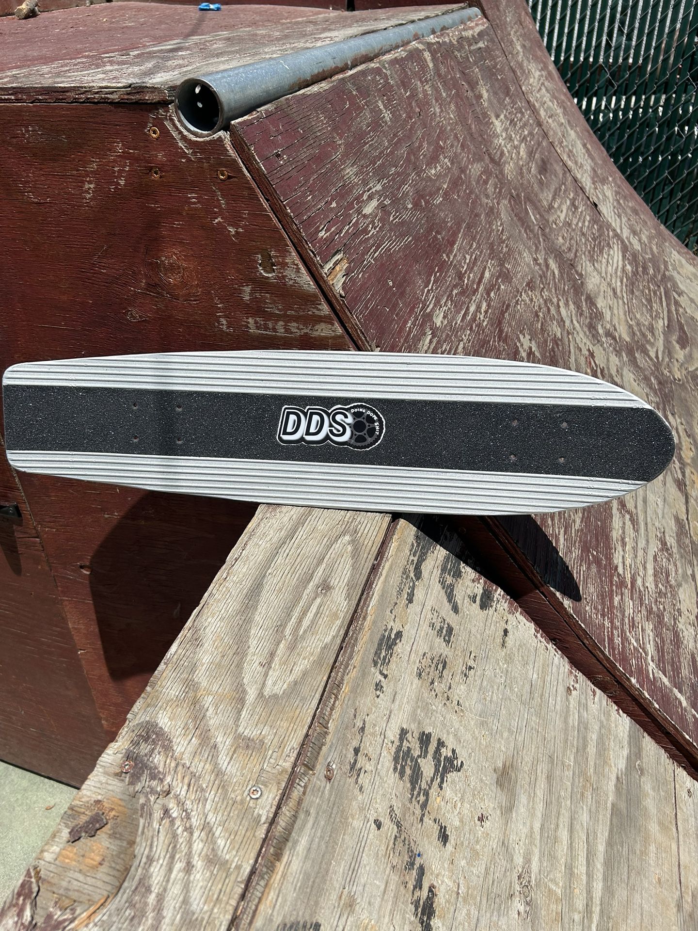 Vintage aluminum skateboard deck