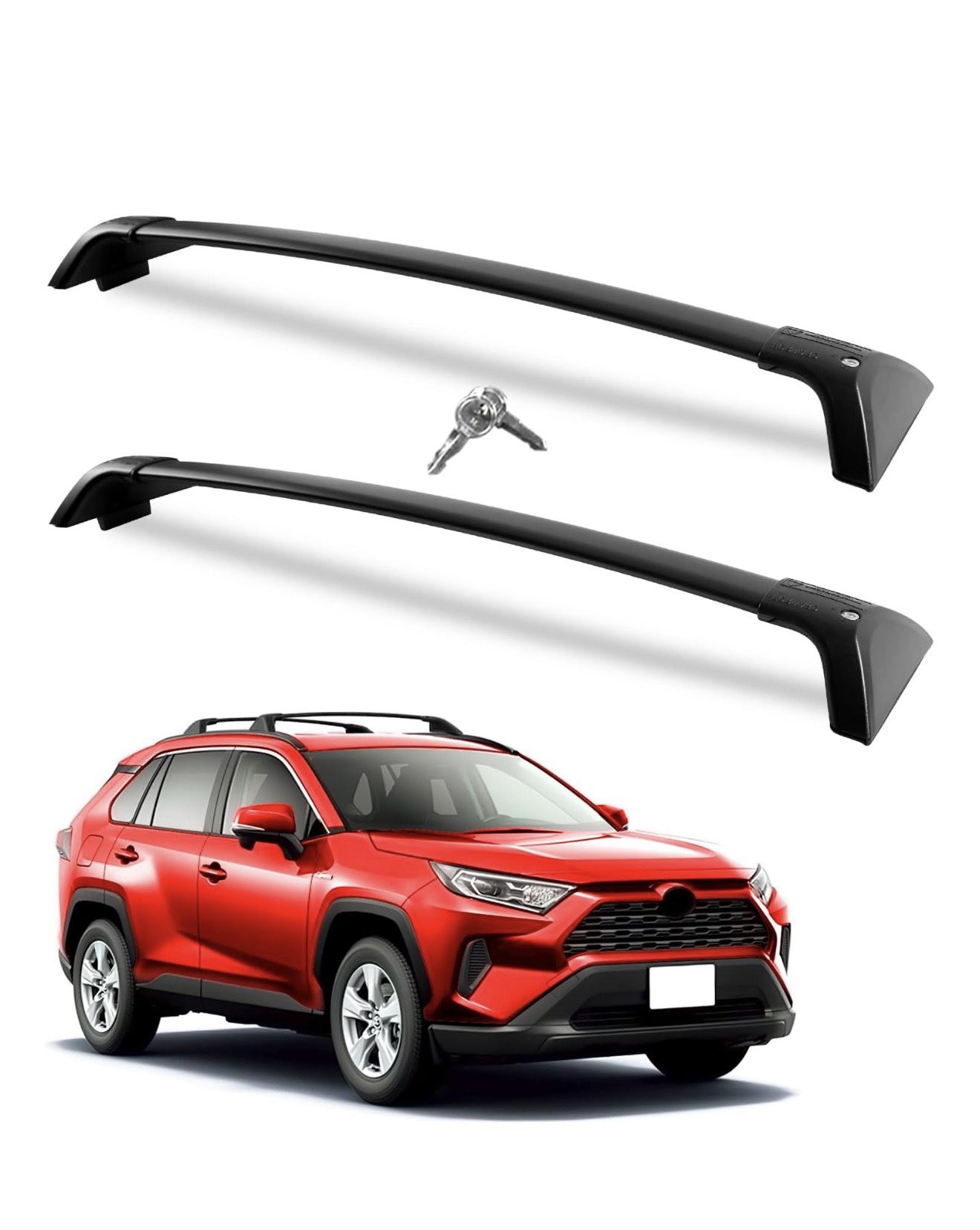 Auctions Lockable Roof Rack Cross Bars 260lbs Compatible with Toyota RAV4 2019-2025,Heavy