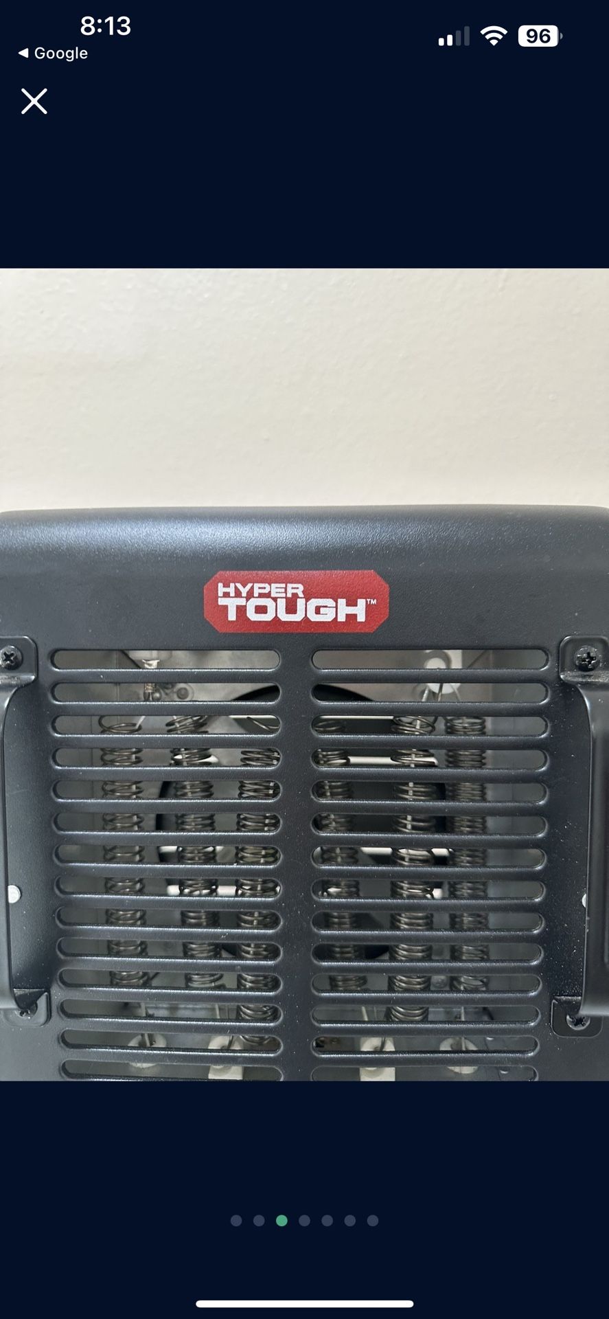 Hyper Tough 1500W Electric Utility Fan- Forced Space Heater, Indoor, Black, DQ2211