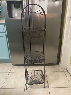 3 tier wire standing baskets