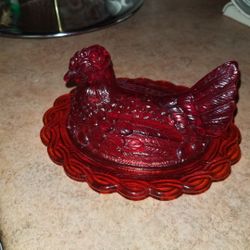 Vintage Chicken Nesting Dish
