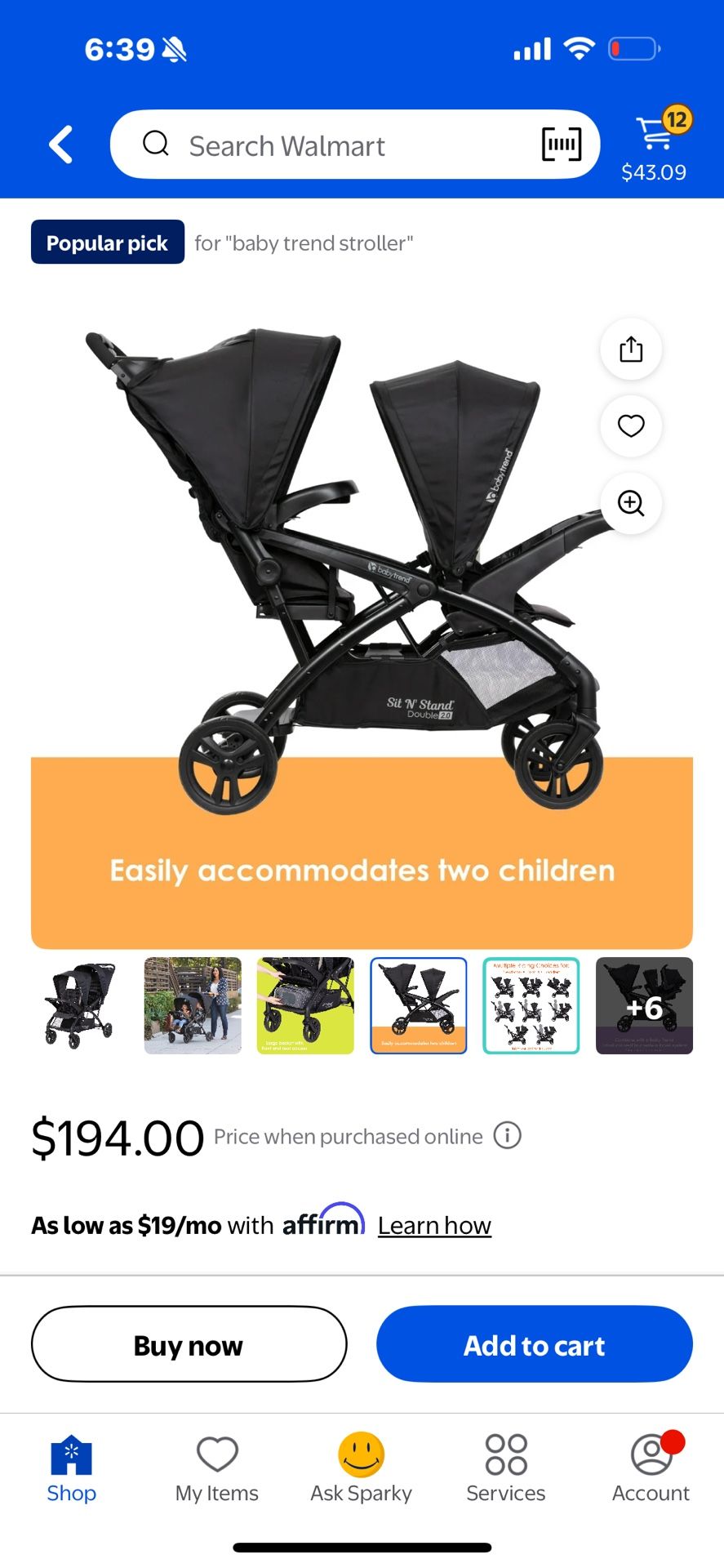 Baby Trend Sit & Stand Stroller