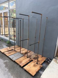 Handmade Industrial Clothing Racks – Multiple Sizes – $60+
