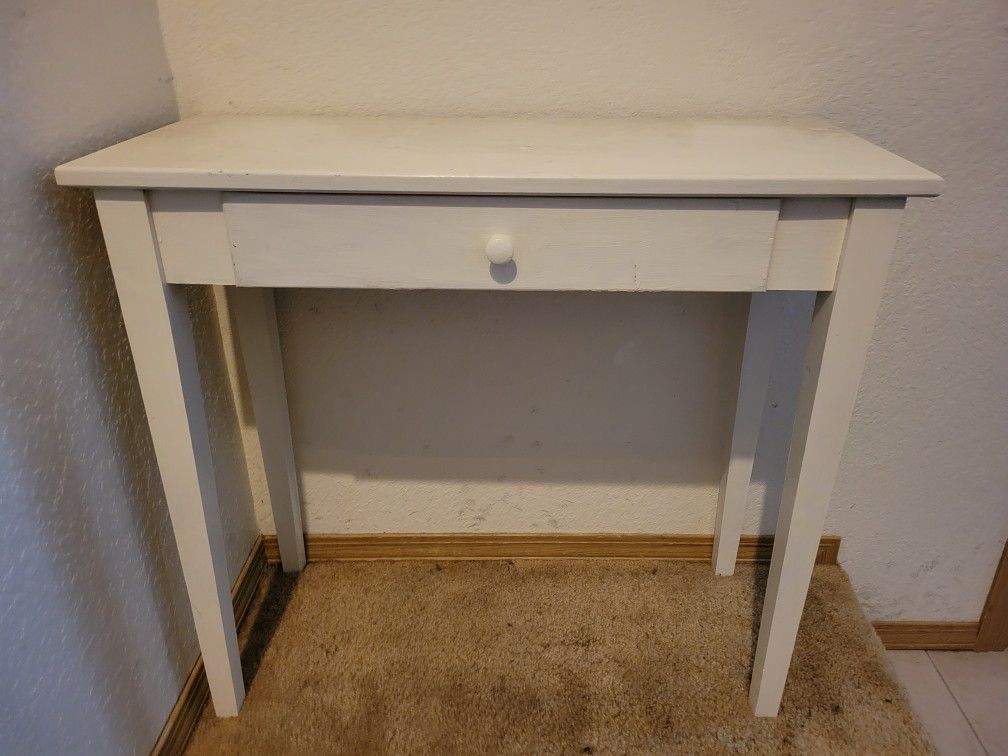 Small Wooden Desk Or Entry Table Or Vanity