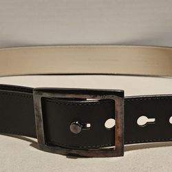 Medium Black Womens Designer Buckle Belt