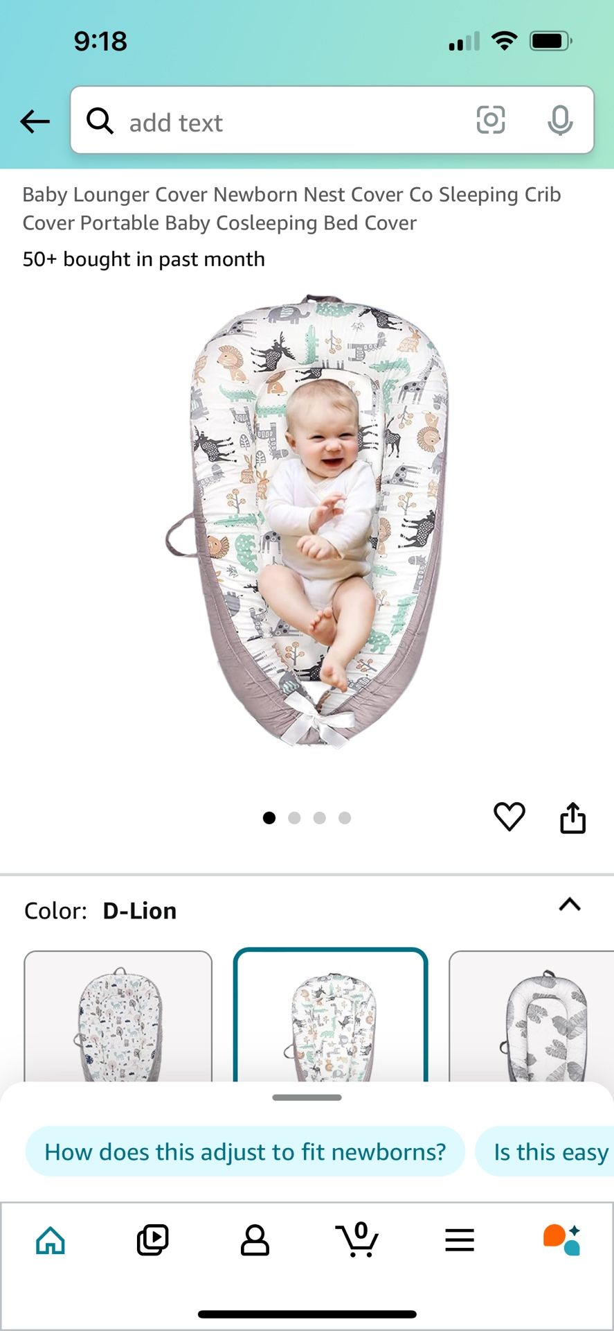 Portable Baby Lounger Snuggle Nest