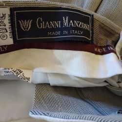 GIANNI MANZONI 100%PURE WOOL DRESS PANTS