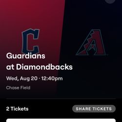 A Pair Of Diamondbacks Vs. Cleveland  Guardian Seats.