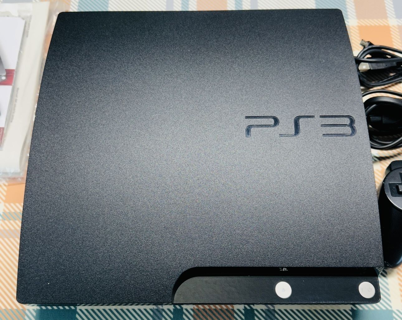 Sony PlayStation 3 Slim [120GB Black PS3 Console] (CECH-2001A) With Box Tested!