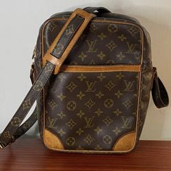 Louis Vuitton Black Danube Monogram Shadow Leather Crossbody Bag