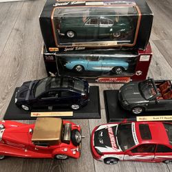 Diecast 1/18 Scale Lot Of 6 Cars Good Condition Askin 60 Dollars For All 6 