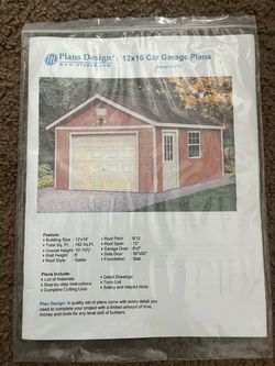 New 12x16 Car Garage Plans / Shed Plans