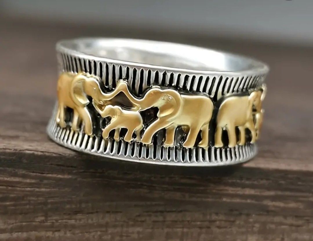 Zinc Alloy Elephant Versatile Ring