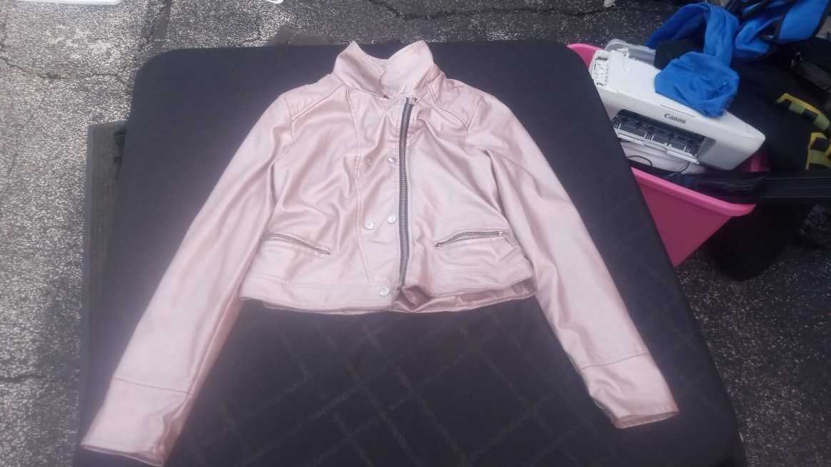 Pink Leather Jacket
