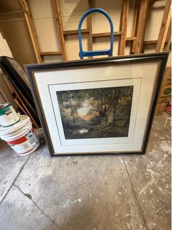 Large Pastoral Framed Art