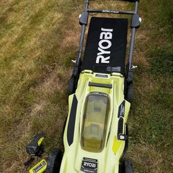Ryobi 40v 20 Inch Lawnmower With Battery And Charger 