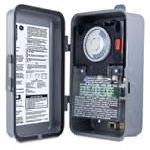 GE 24-hour Mechanical Pool Timer Switch, 2HP 40A Load Capacity Pool Pump Timer, Outdoor NEMA 3R-Rated Box Timer, Universal Voltage Pool Timer Replacem