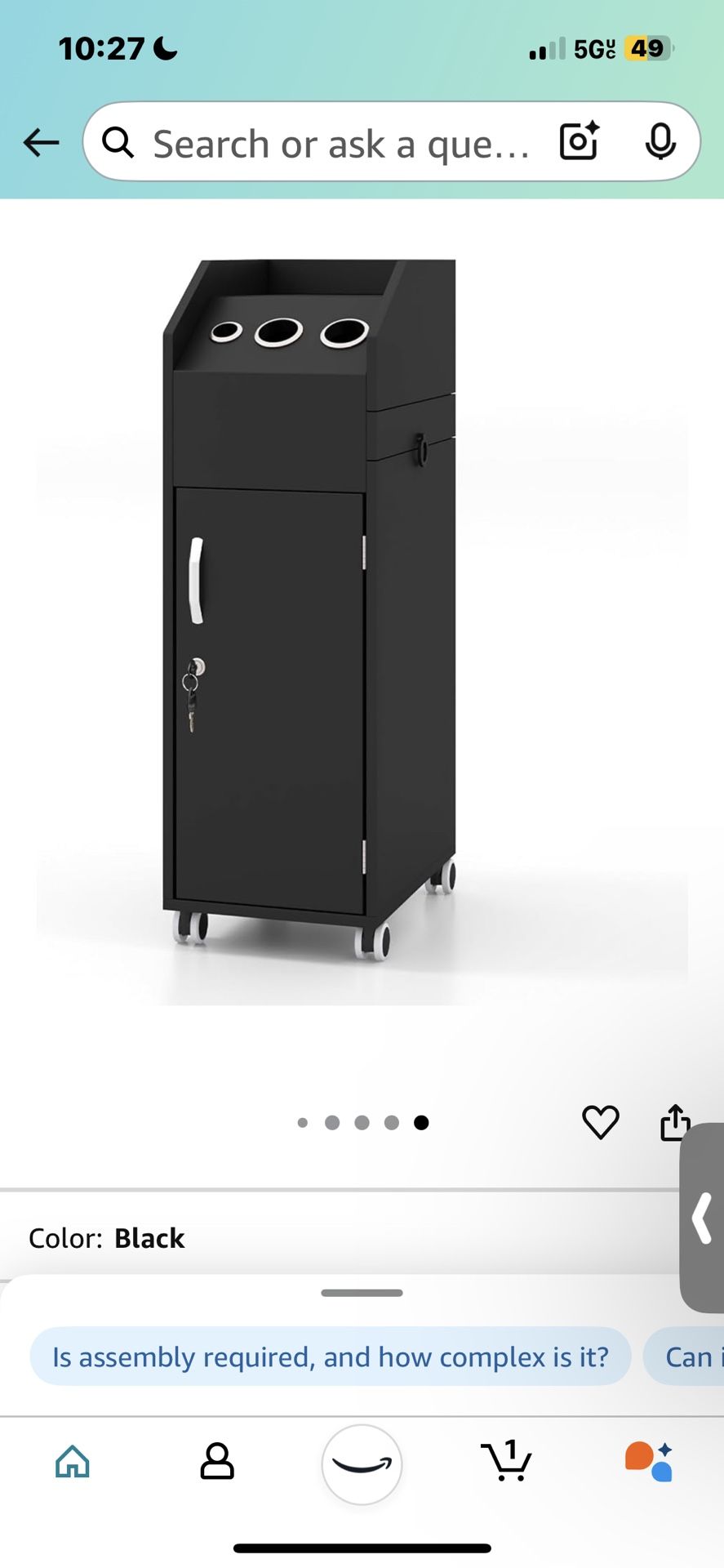 Salon Curling Iron Cabinet With Wheels