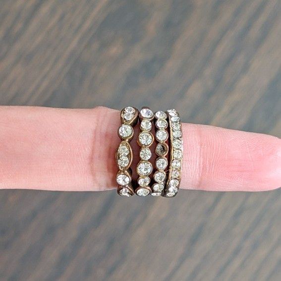 Stackable Rings, Set of 4, Size 5.25