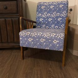 Blue Floral Chair