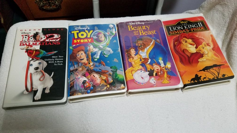 4 Disney Collectable VHS Movies