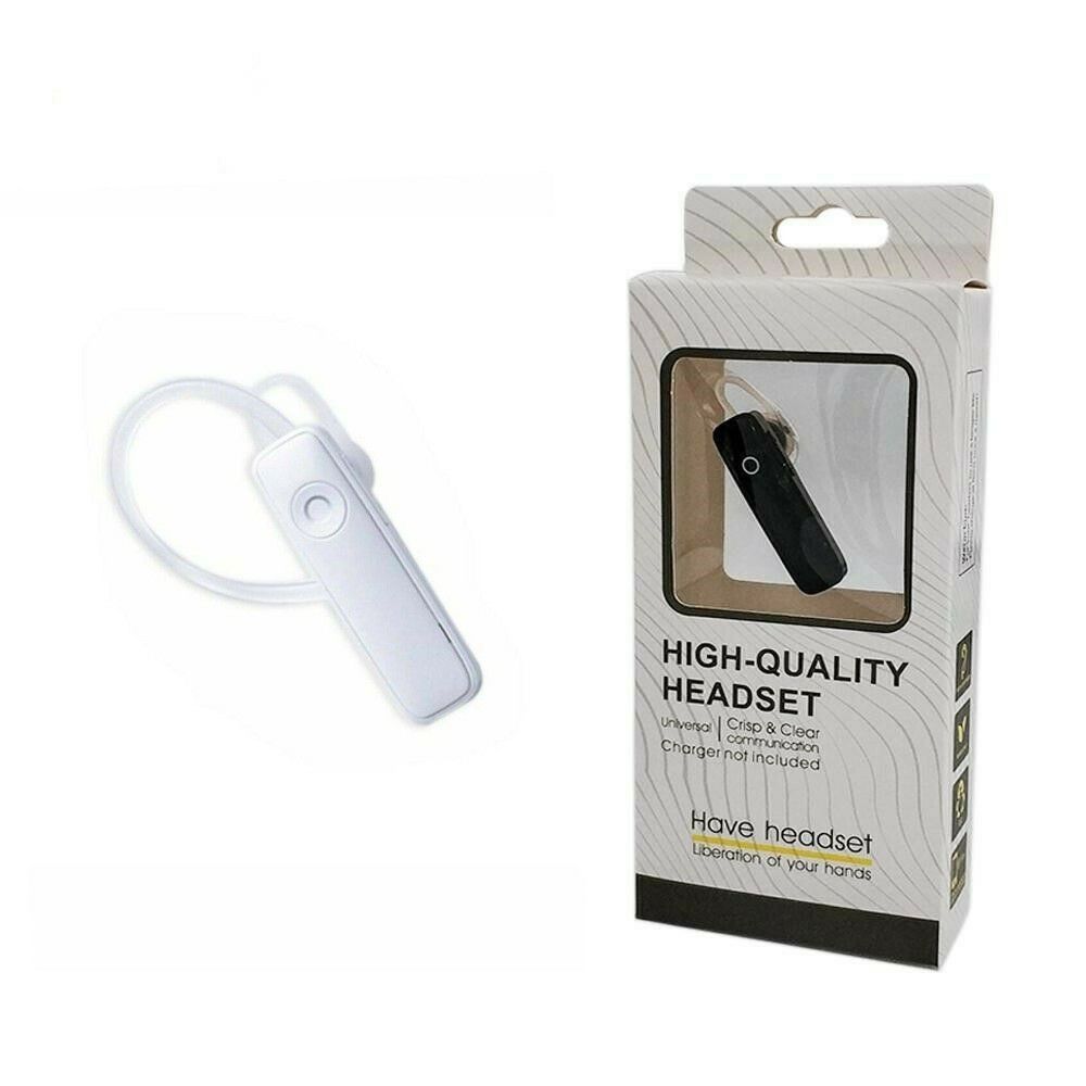 Bluetooth 4.1 Headset Wireless in-ear Stereo Headphones Handfree Earphone Earbud Color White
