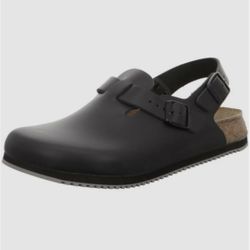 Birkenstock Tokio Super Grip Prof Leather Clog EU 41 Black US Men’s 8.5, Women’s 10