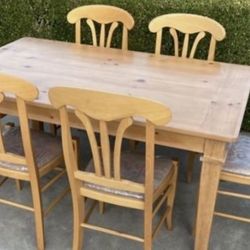 IMS SRL 7 Piece Dining Set Table & Chairs - Never Dined On / Like New / Seats Still In Original Seal - Made In ITALY