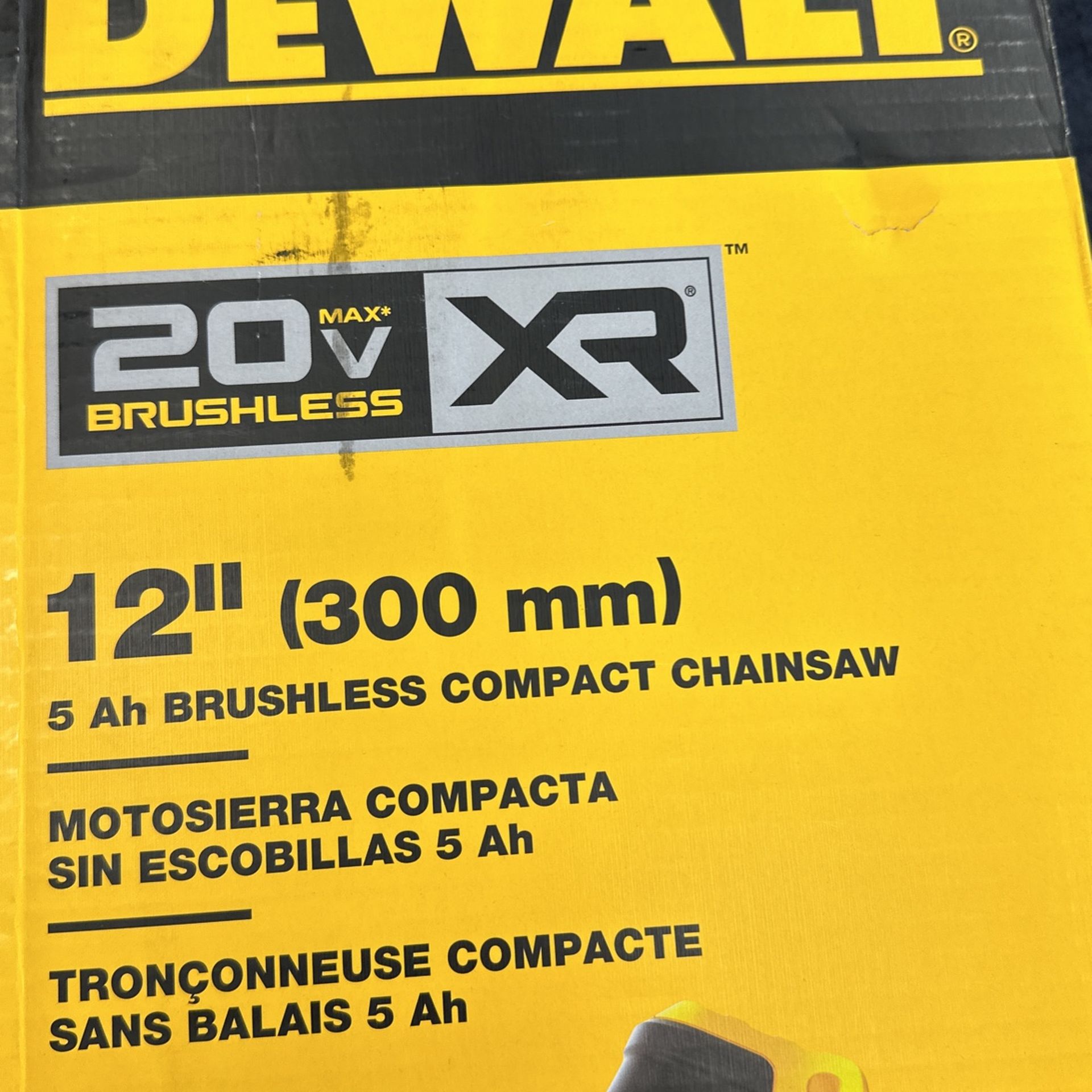 Dewalt 20v 12” Chainsaw  New In Box 