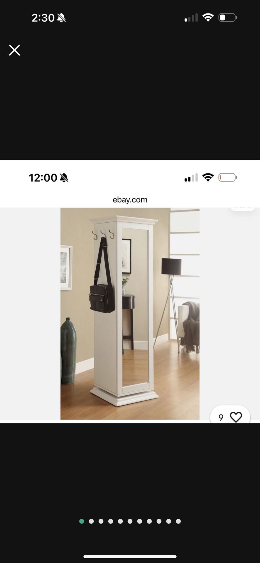 Swivel Shelf With Mirror Hooks And Cork Board