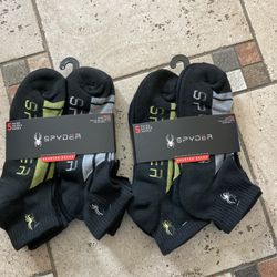 NWT Spyder Men’s Quarter Socks 10 pairs 