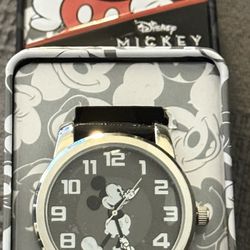 Brand New w/ Box Disney MK1461 Unisex Grey Mickey Mouse Watch