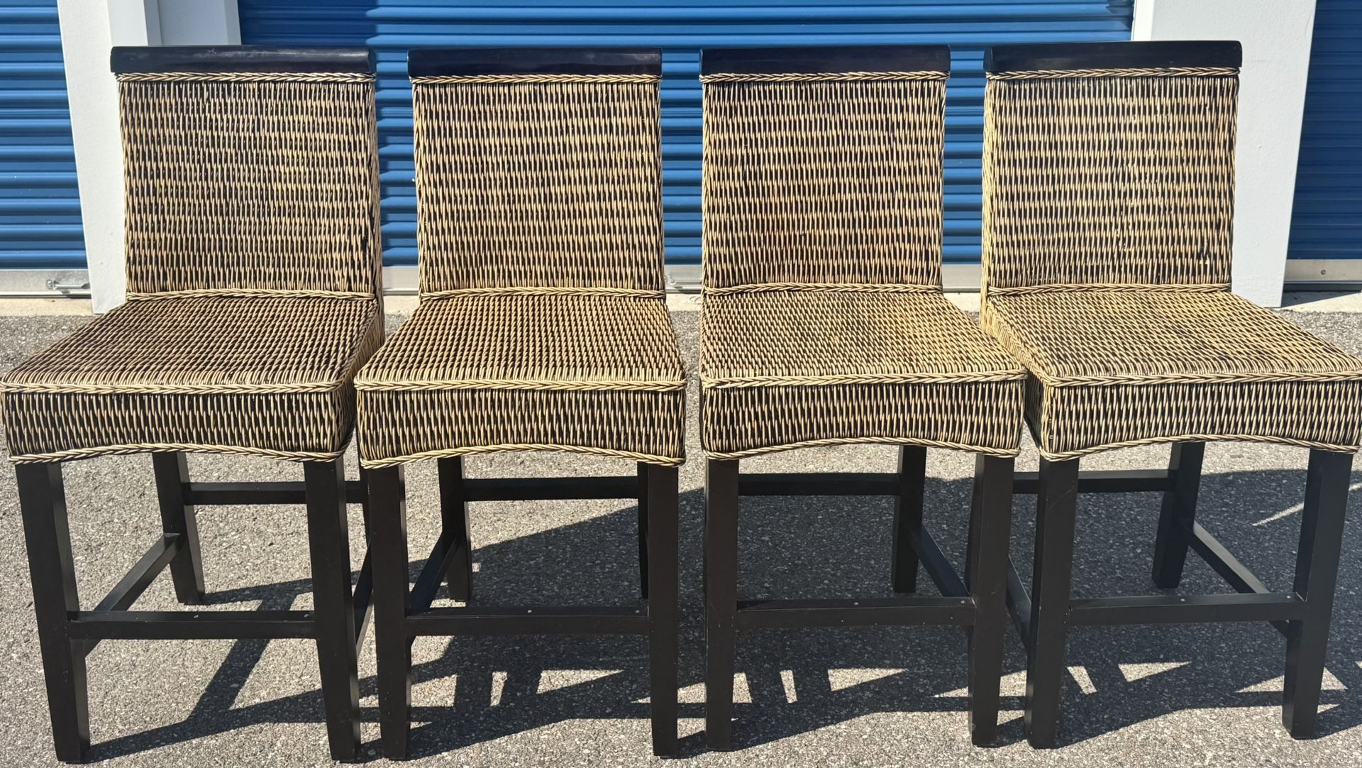 Rattan 24" counter Barstool Stools Chairs