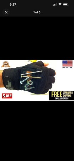 Magnetic Fingerless Professional Work Gloves Nails & Screws Holding Xl,L,M