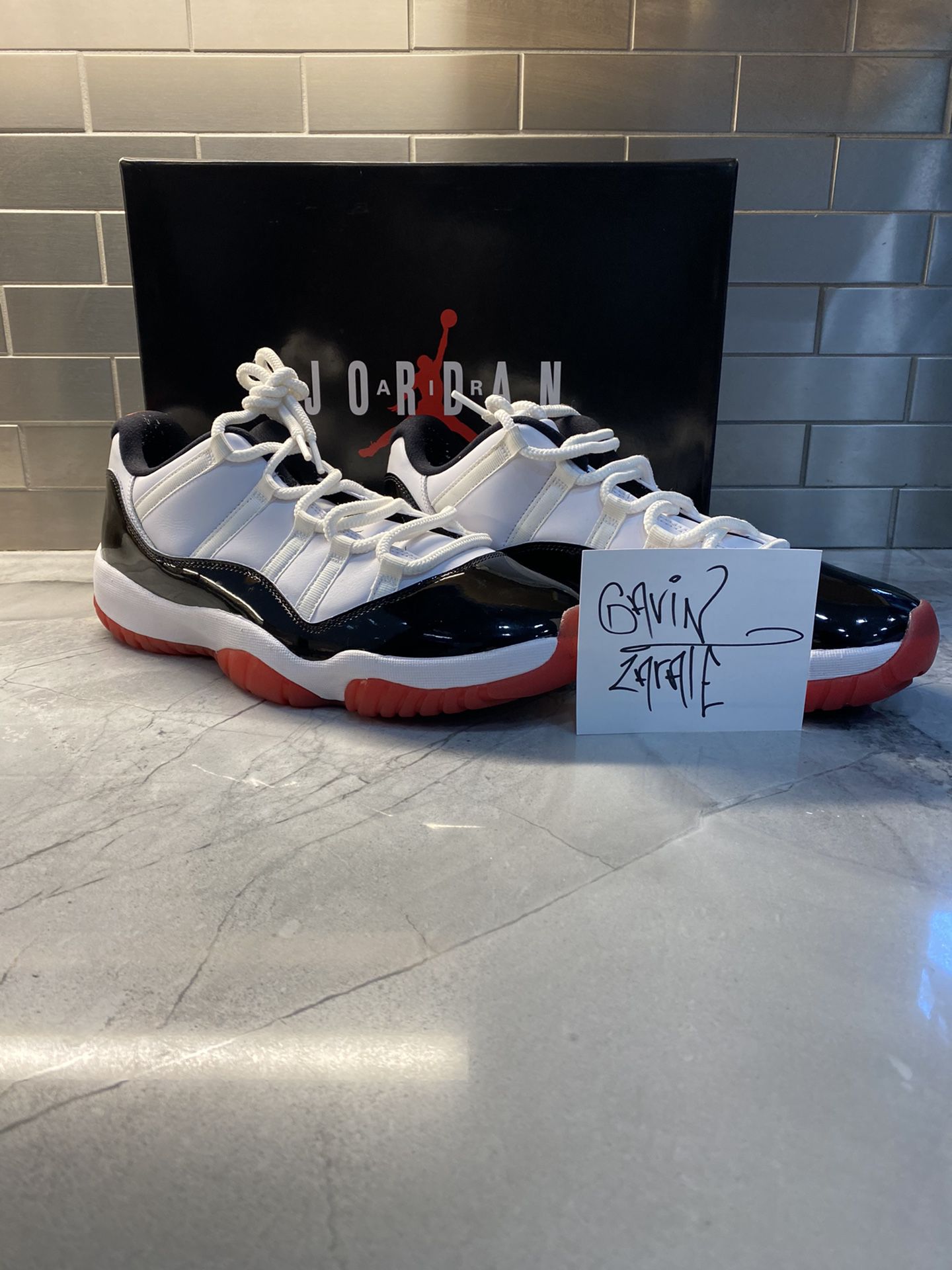 Jordan 11 low concord bred vnds size 12