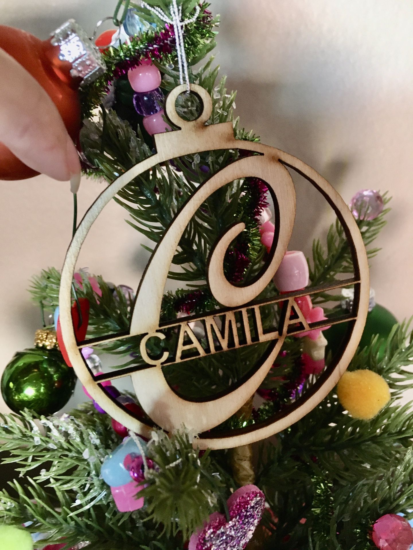 Custom Made Wood Ornament 3.5 Inches