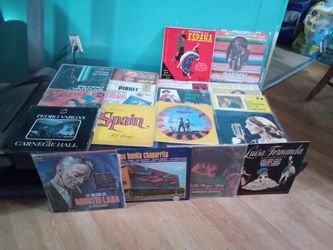 Two Boxes Full Of Spanish Record Size 33 Total Of 271 Records 