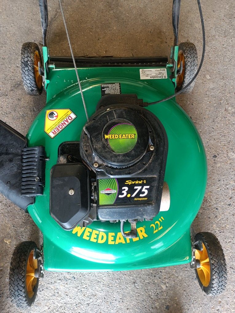 Push Lawnmower Starts On First Pull!