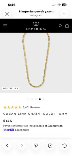 Imperium Cuban link gold 24”